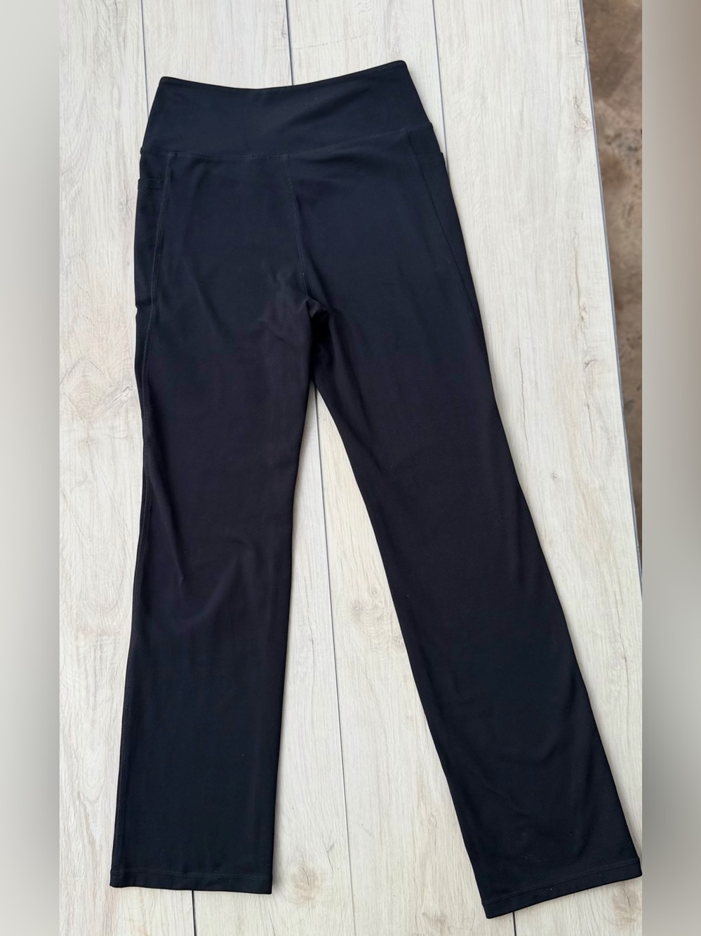 Jockey Black Wide Leg Crossover Yoga Pant Pockets Breathable Stretch Small Reg - Picture 2 of 10